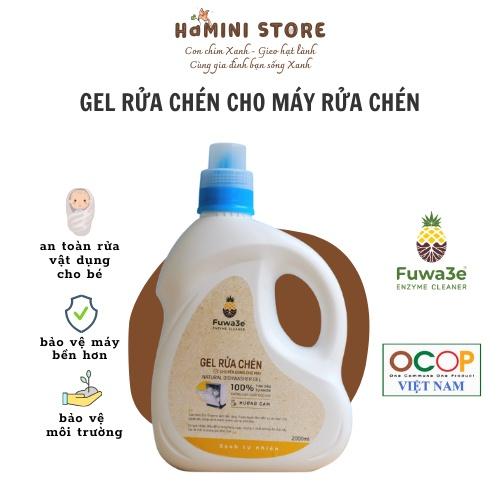 Nước rửa chén hương tinh dầu cam chuyên dụng cho máy rửa chén bát dạng gel Fuwa3e 2L, bảo vệ máy, khử mùi và làm sạch