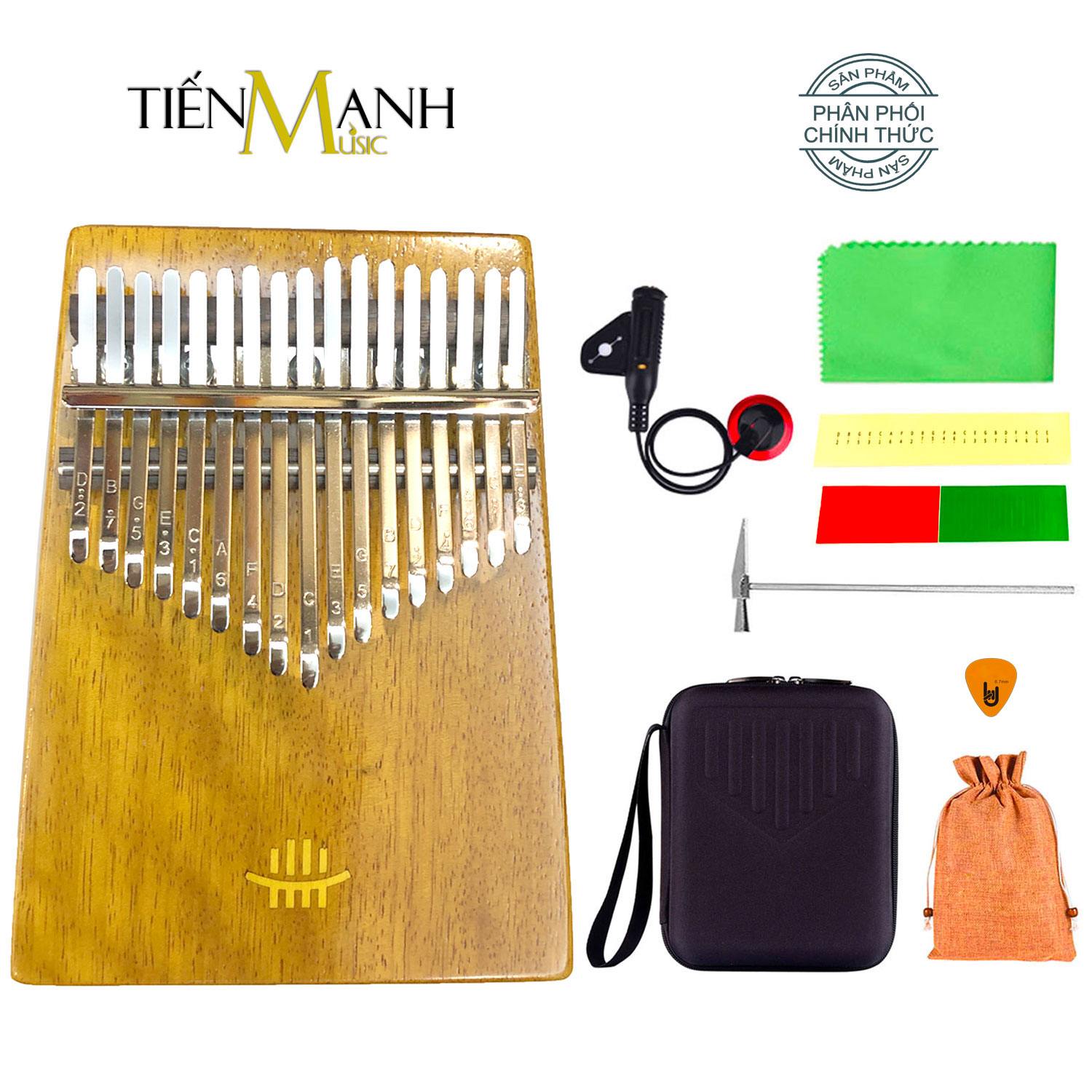 Đàn Kalimba 17 Phím Hluru KC-NA KC NA Hàng Chính Hãng - Kèm Móng Gẩy DreamMaker KCNA