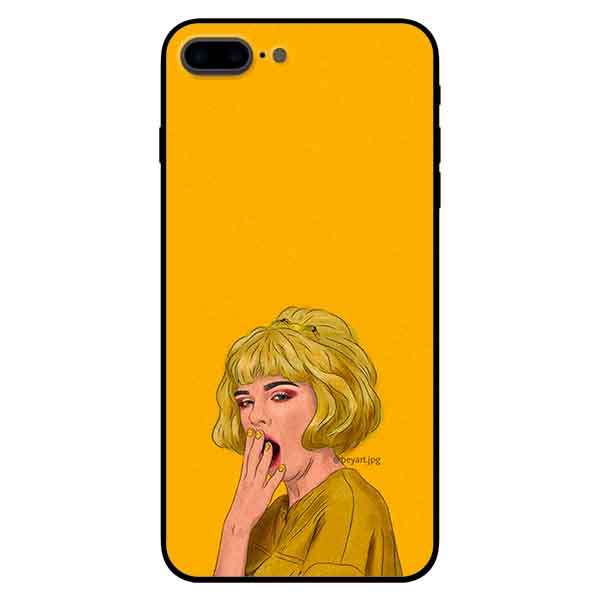 Ốp in cho iPhone 7 Plus / 8 Plus mẫu  Cô Gái Nền Vàng