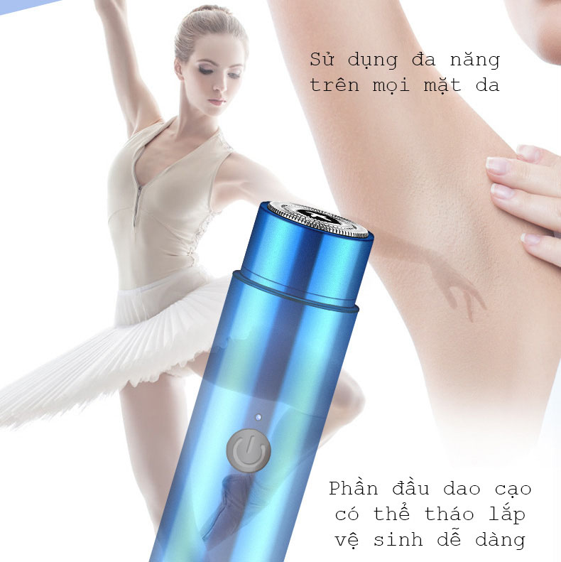 Máy Cạo Râu Điện Du Lịch Mini Đa Năng,Dùng Cho Cả Nam và Nữ Cạo Cơ Thể Mặt Sạc USB [ Màu Ngẫu Nhiên ]