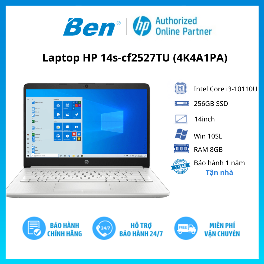 Laptop HP 14s-cf2527TU 4K4A1PA  - Hàng Chính Hãng