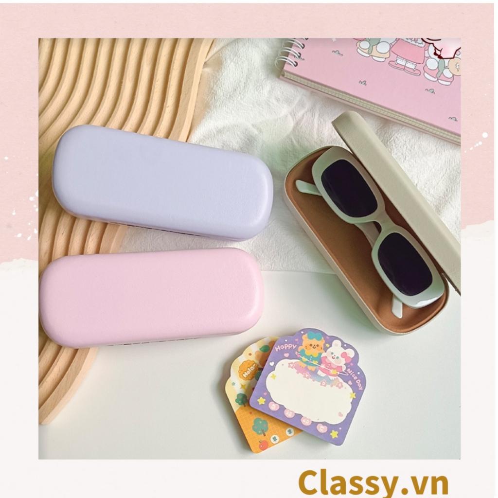 Hộp đựng mắt kính Classy màu trơn, chống sốc, chống trầy xướt PK1263