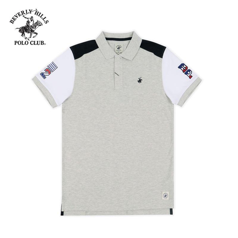 Áo polo Ngắn tay Nam Beverly Hills Polo Club Slimfit Kem melange MIC- PMSSS20TL068