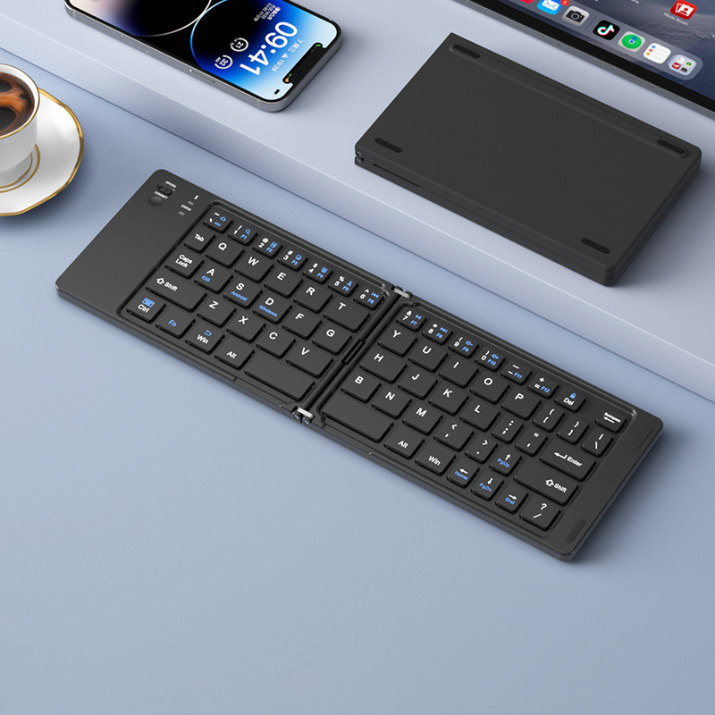Bàn phím Bluetooth rời gấp gọn dành cho Windows, Mac, iOS và Android kết nối điện thoại, laptop, máy tính bảng - Hàng chính hãng