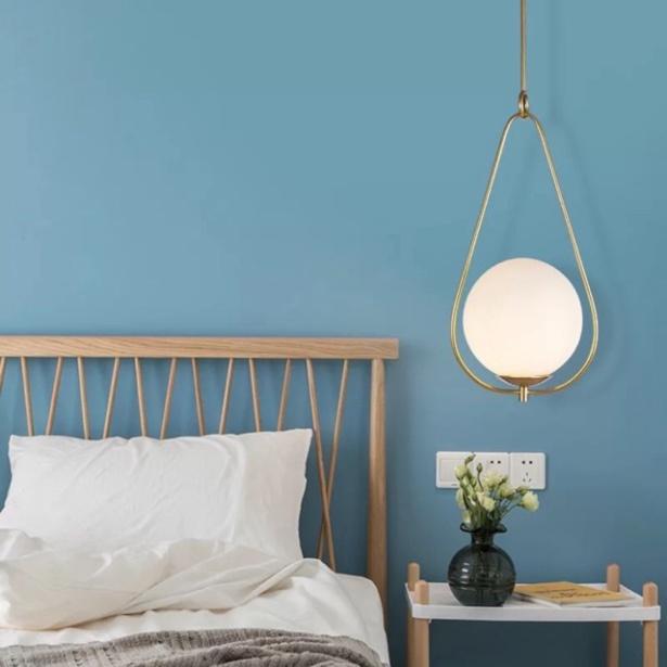 Đèn thả tô điểm hình cầu,decor nhà phong thái hiện đại DT