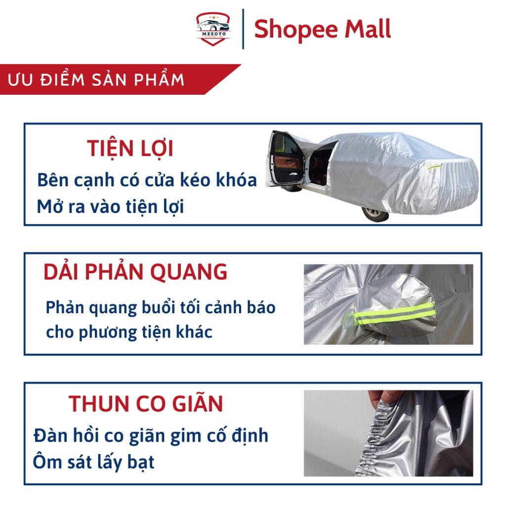 Bạt Phủ Ô Tô MEOTO Chất Liệu Vải Dù Oxford Cao Cấp Chống Nắng Mưa Giúp Bảo Vệ Xe
