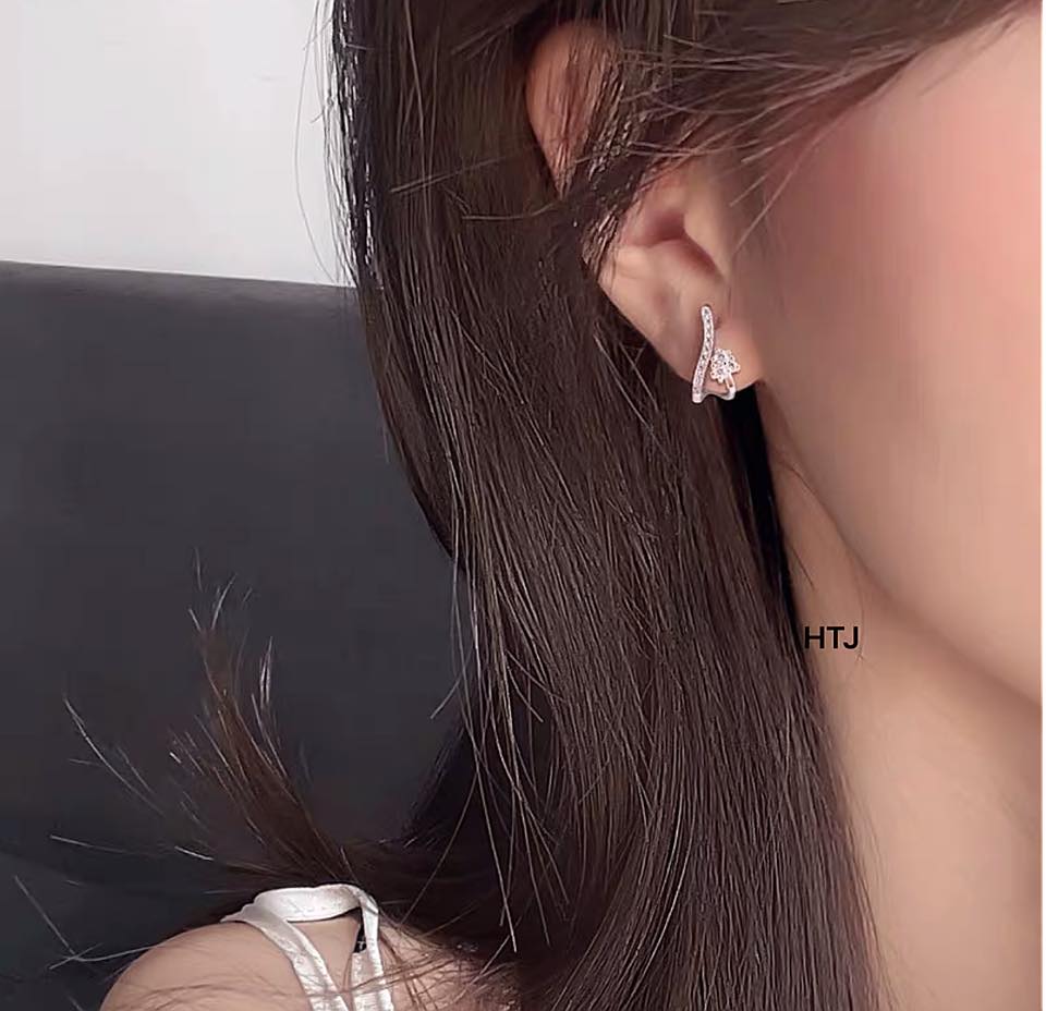 Bông tai bạc thời trang chất liệu bạc s925 MS45t