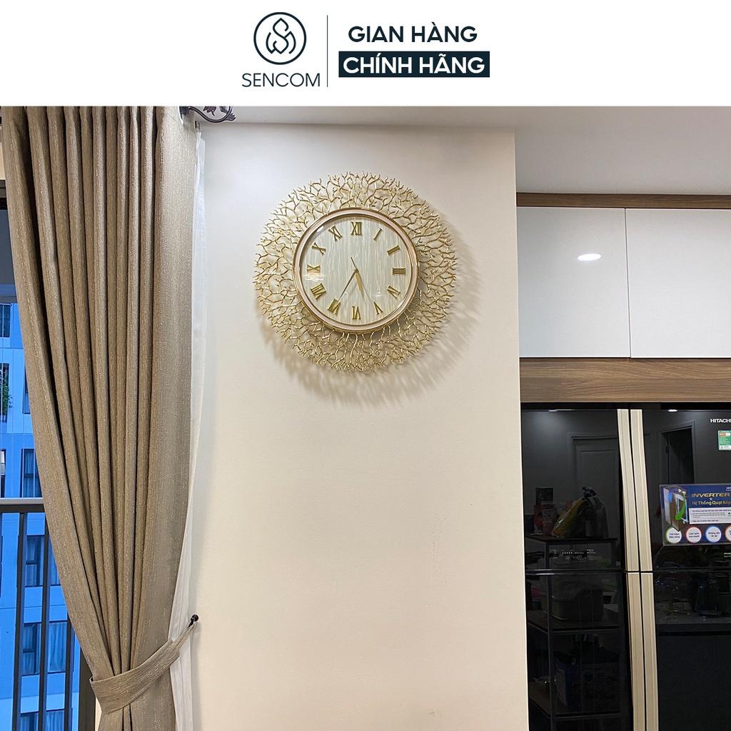 Đồng hồ treo tường nghệ thuật san hô đen SENCOM thiết kế phong cách Bắc Âu decor trang trí nhà cửa mã E05, E06