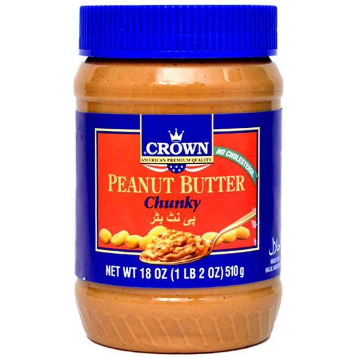 Bơ đậu phộng nghiền hạt giòn Peanut Butter Chunky hiệu Crown 510g