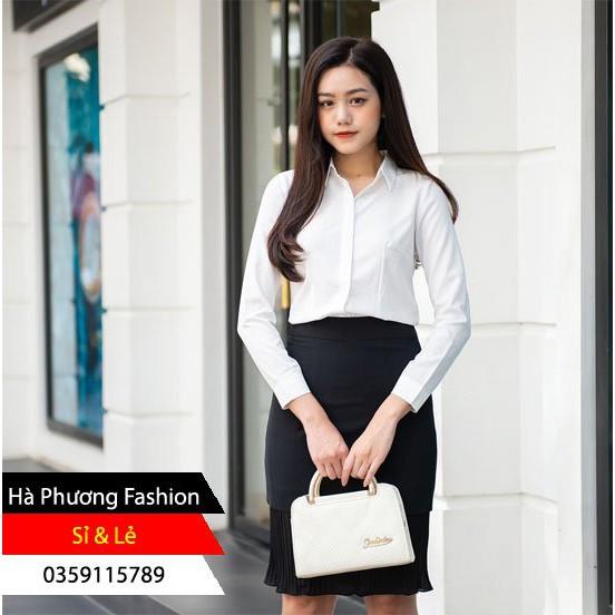 Áo sơ mi trắng nữ - Áo công sở tay dài giá rẻ