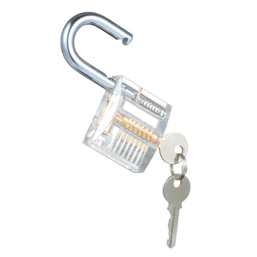 Ổ khóa thực hành trong suốt có thể nhìn thấy cho người mới bắt đầu Padlocks Lock Picking Tool Practice