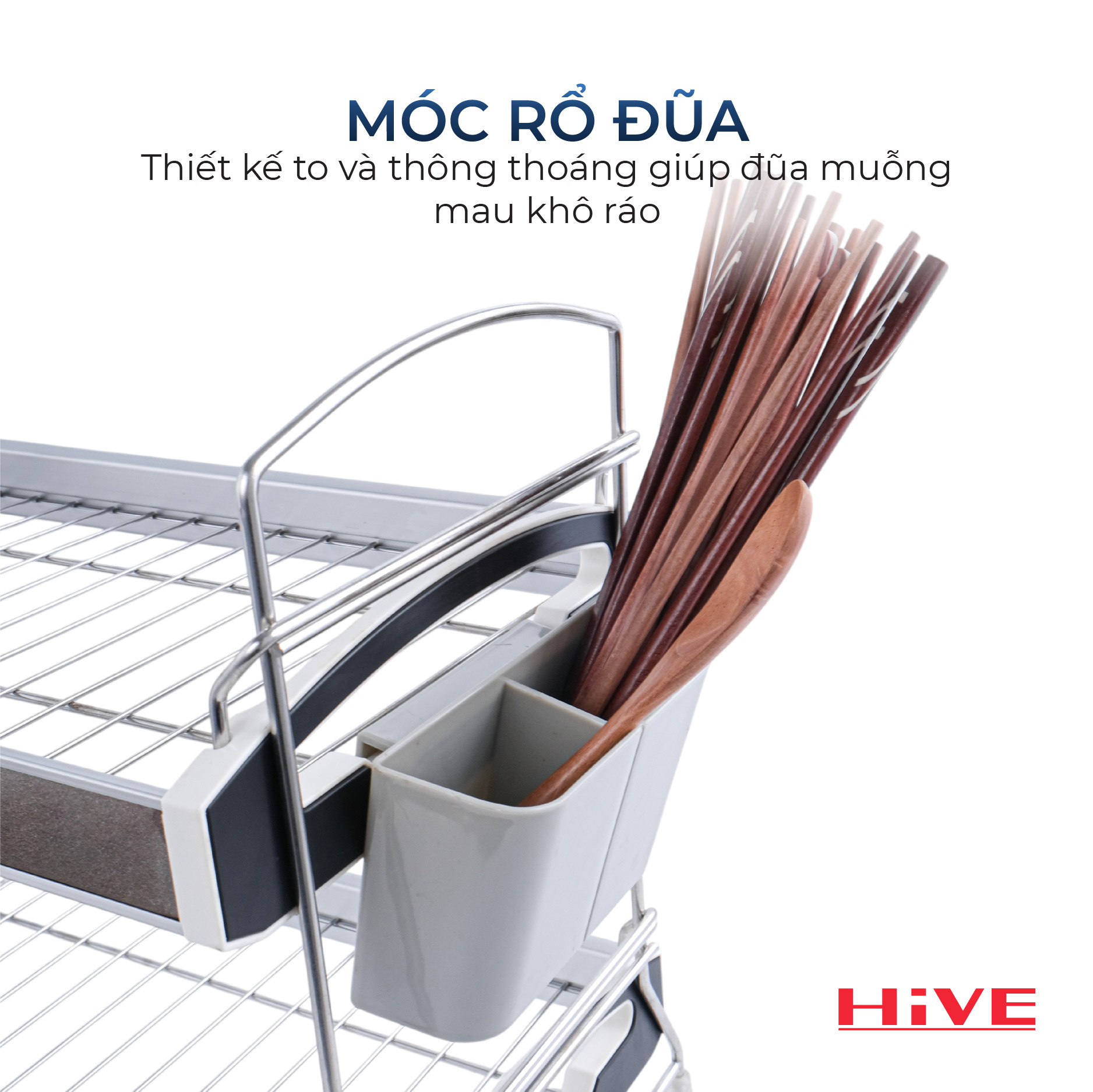 Giá úp chén bát DUAL 2 Tầng Inox 304 Cao Cấp