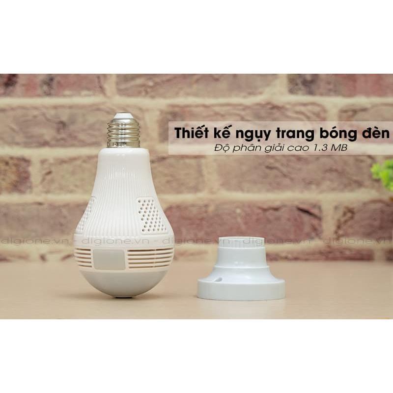 (Lỗi 1 đổi 1)  Camera Yoosee 360 Độ Không Dây Hình Bóng Đèn Mắt Cá Tích Hợp WiFi xem toàn cảnh panorama - Hàng chính hãng