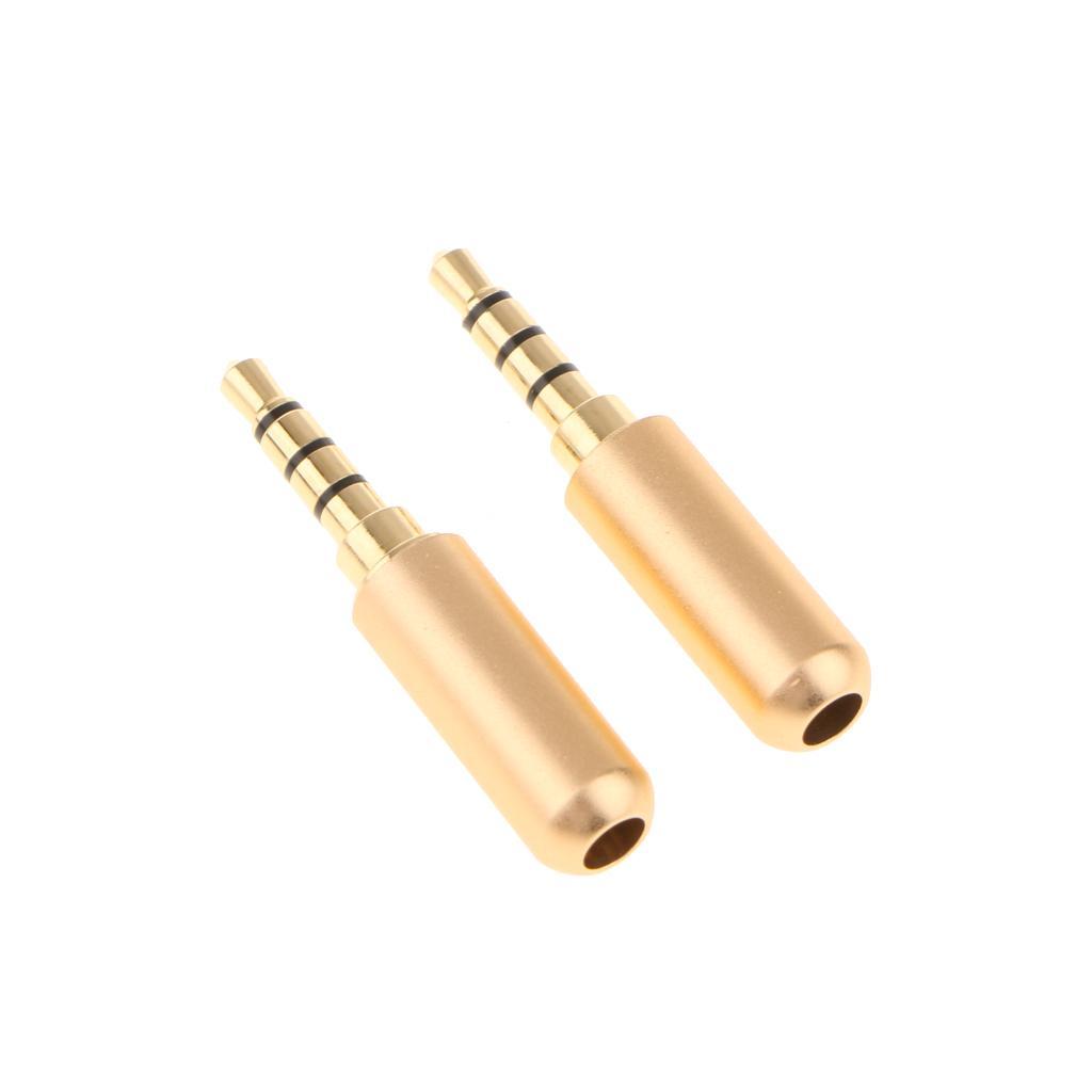 2 Piece 3.5mm Jack RCA Adapter Audio Earphone Jack Connector
