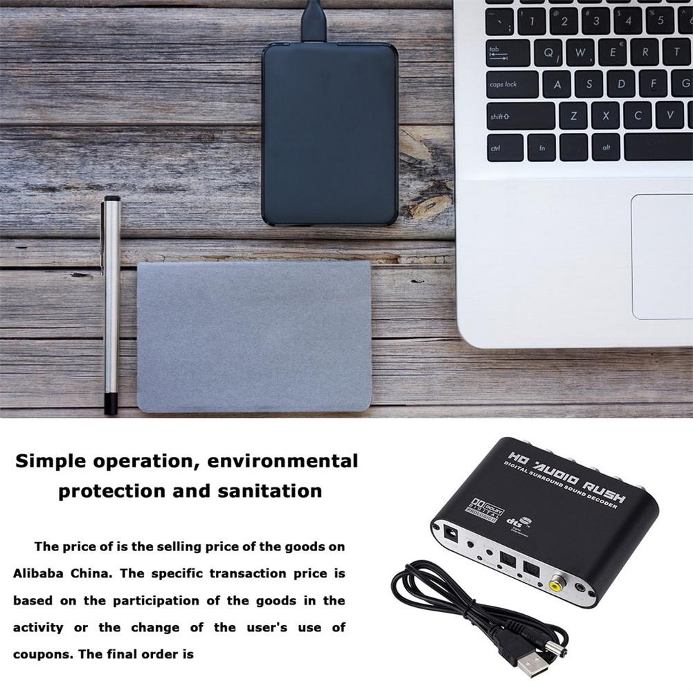 5.1-channel Dts Dolby/ac-3 Digital Audio Decoder Strong Mobility Fiber Coaxial Rca Analog Converter Sound Audio Adapter Amplifier