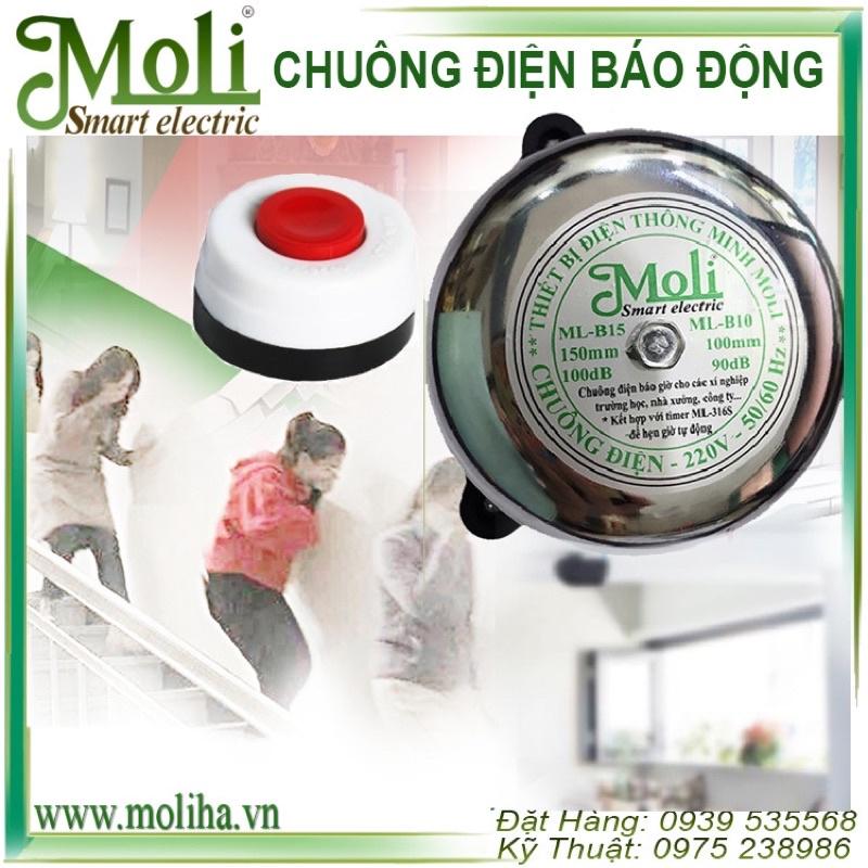 CHUÔNG ĐIỆN BÁO ĐỘNG 10cm - MOLI TẶNG KÈM NÚT NHẤN