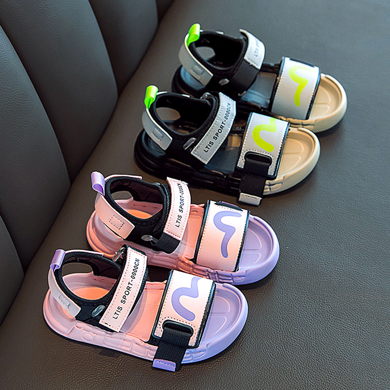 Giày Sandal bé gái quai hậu dán thể thao siêu nhẹ, êm nhẹ chống trơn  – GSD9004