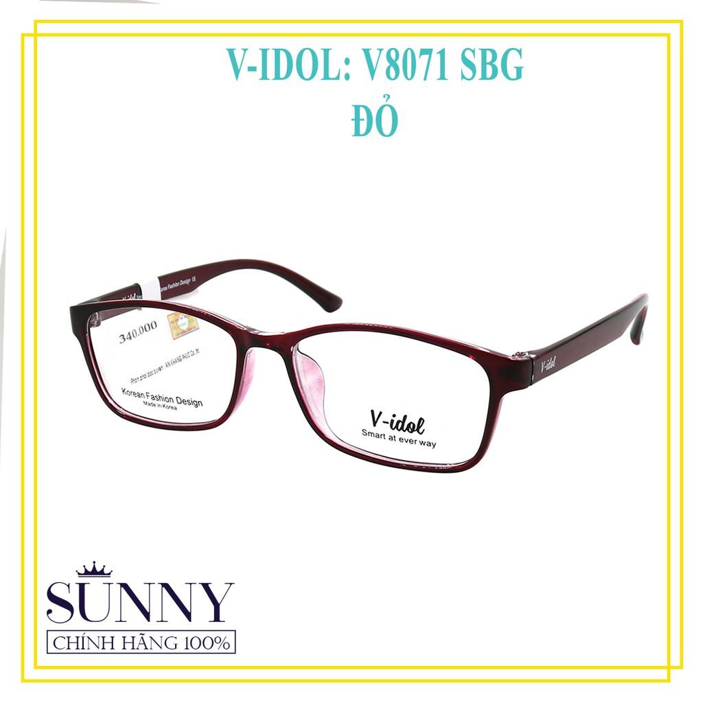 V8071 - Gọng kính nam nữ Vidol chính hãng có kèm tem chống hàng giả của bộ công an, thiết kế dễ đeo bảo vệ mắt
