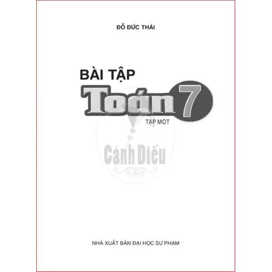 Bài Tập Toán 7/1 - Cánh Diều