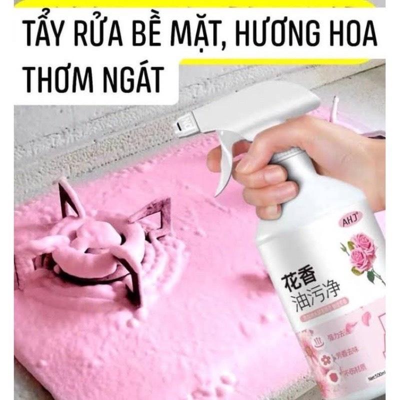 Xịt tẩy rửa nhà vệ sinh hương hoa anh đào dạng bọt nội địa trung hot hot