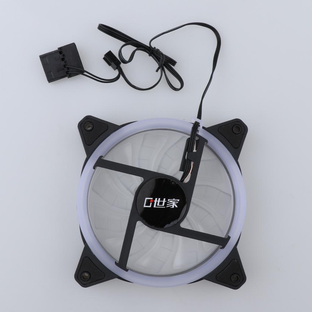 5-Piece LED Computer Case Cooling Fan 120mm 4-Pin 3-Pin 1100RPM 12V