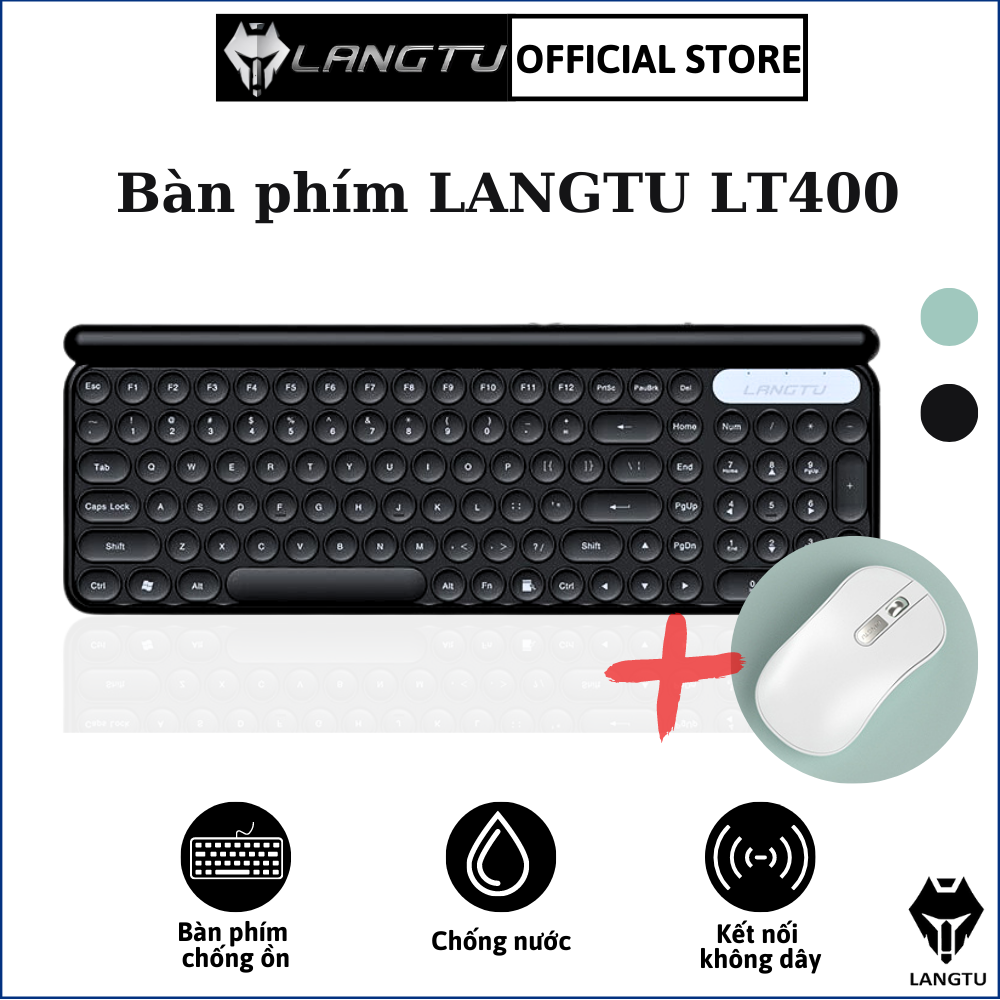 Bàn Phím Giả Cơ Không Dây Wireless LT400 LANGTU Ban Phim Chơi Gaming Kèm Chuột Hàng Chính Hãng