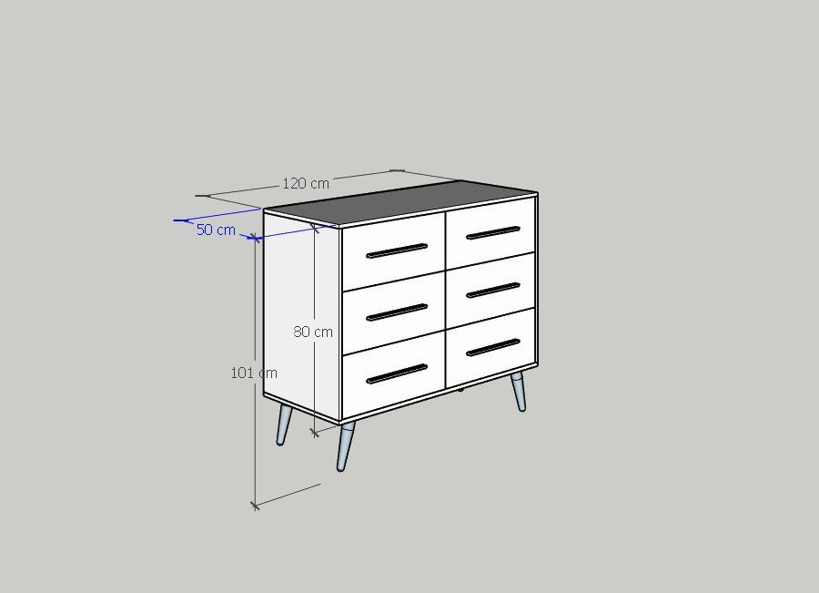 [Happy Home Furniture] OSRI, Tủ đựng đồ 6 ngăn - chân gỗ chéo ,  120cm x 40cm x 100cm ( DxRxC), THK_026