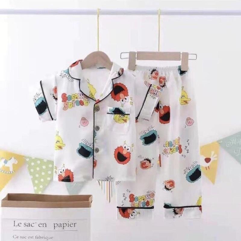 bộ pijama mặc nhà cộc tay quần dài bé trai/ bé gái hàng quảng châu cao cấp nhiều màu ( sz 10-20kg) kèm hình và video