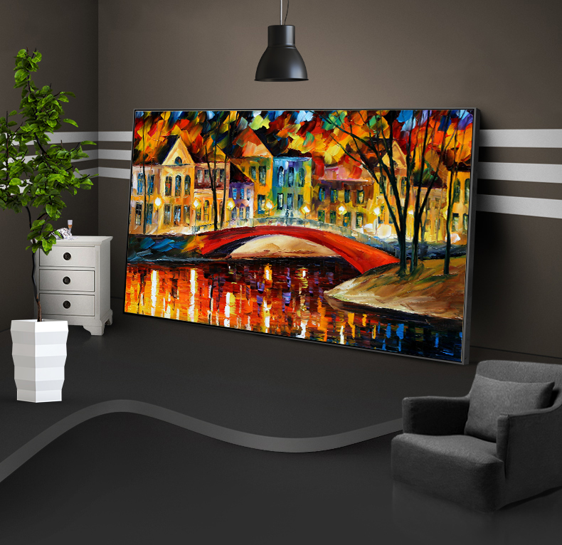 Tranh cao cấp Cây cầu cổ sơn đỏ Model: AZ1-0272