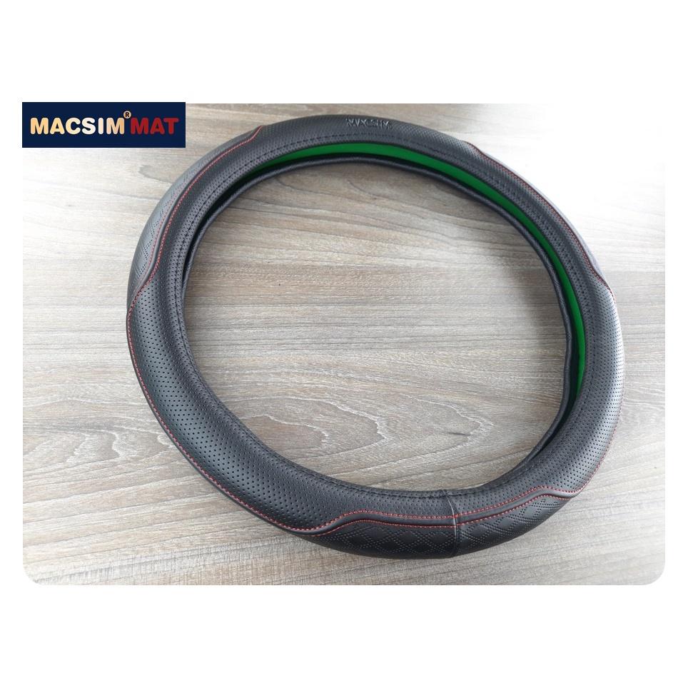 Bọc vô lăng cao cấp Macsim mã L612 mới chất liệu da thật - Khâu tay 100% size M phù hợp các loại xe