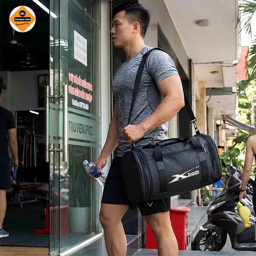 Túi trống thể thao, túi du lịch Xbags – Túi thể thao nam cao cấp nhiều ngăn, sang trọng, năng động đi gym, đá bóng XB6001