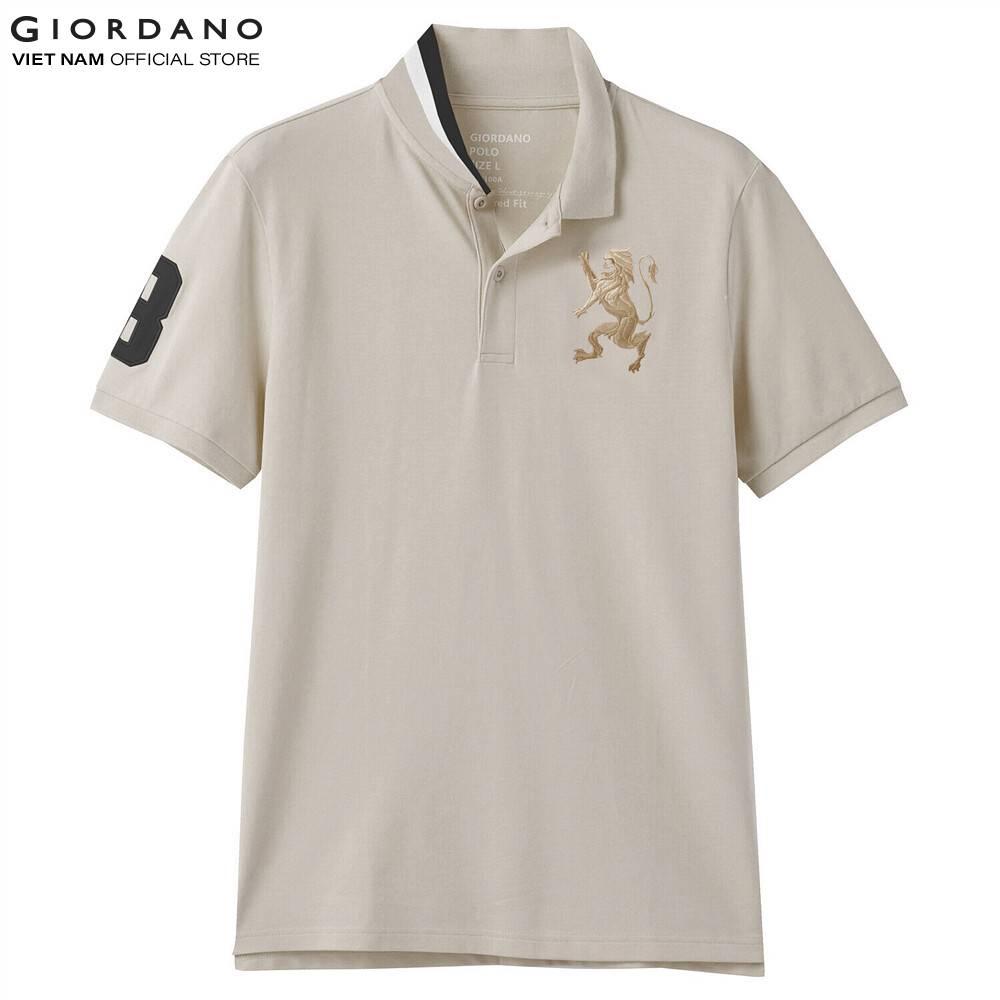 Áo Thun Có Cổ Nam Giordano Lion 3D Polo 01010222
