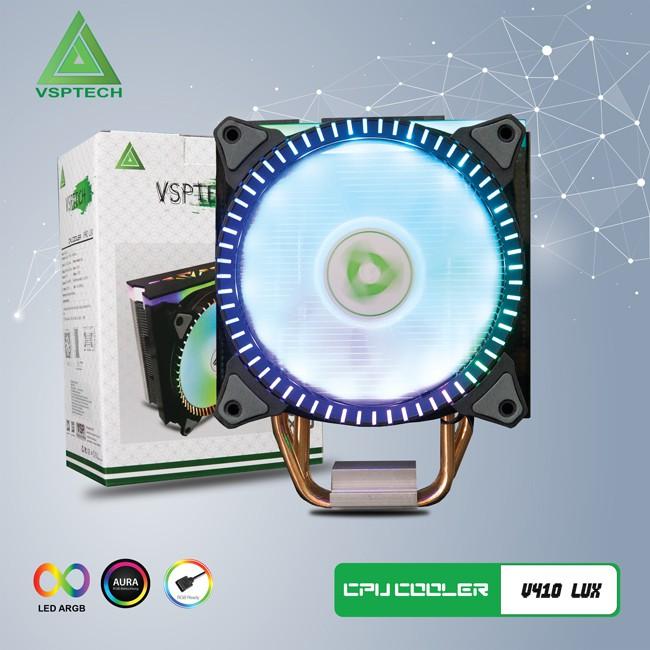 Quạt Tản Nhiệt V410 LUX ĐEN (4U-12cm) Sync LED ARGB