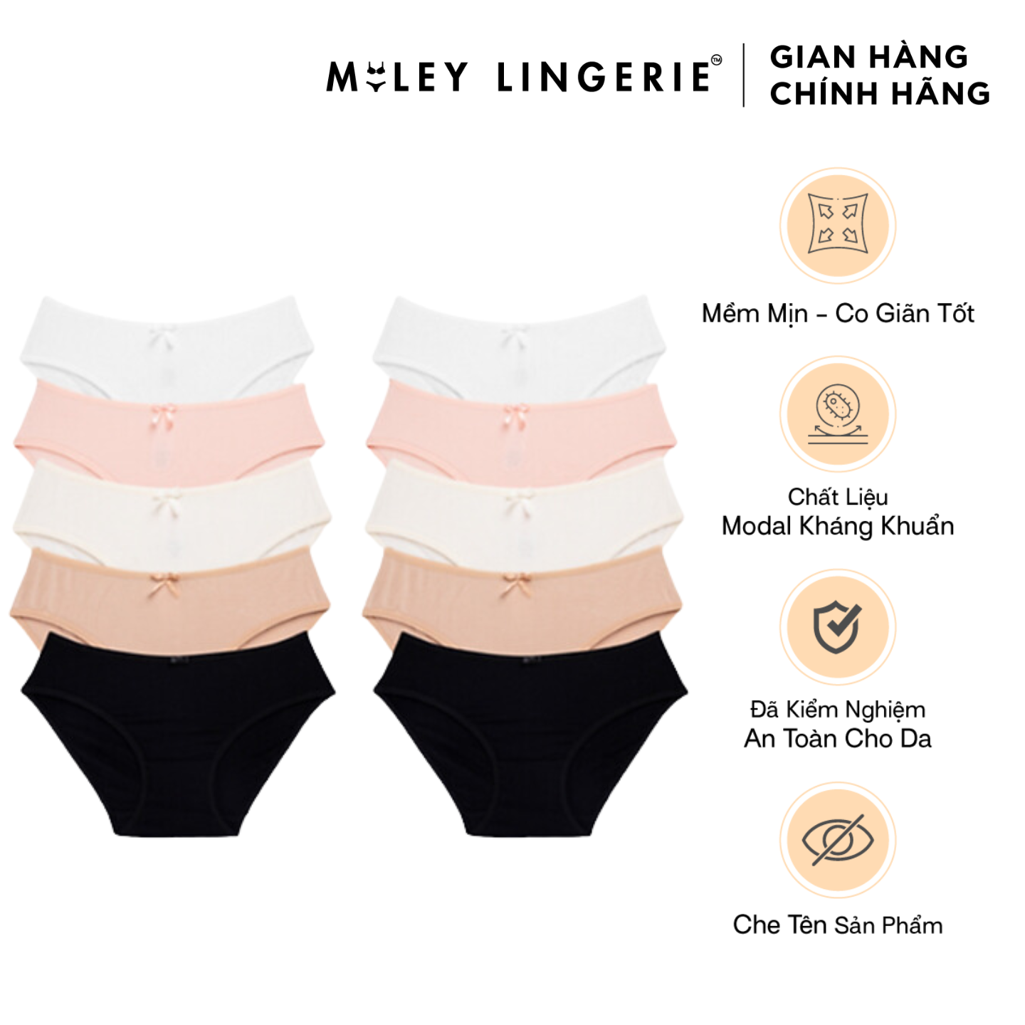 Combo 10 Quần Lót Nữ Modal Miley Lingerie (Màu ngẫu nhiên)