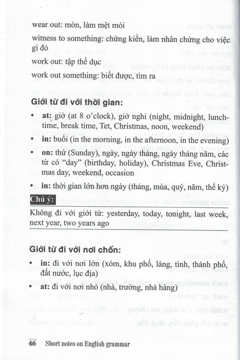 Sách tổng hợp ngữ pháp: Short Notes on English Grammar