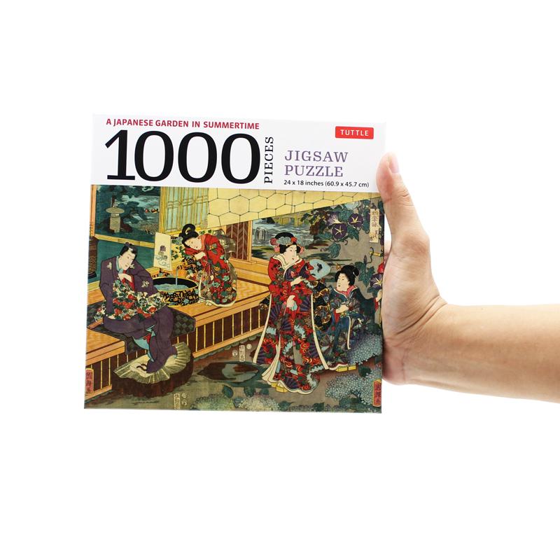 A Japanese Garden In Summertime - 1000 Piece Jigsaw Puzzle: A Scene From The Tale Of Genji, Woodblock Print