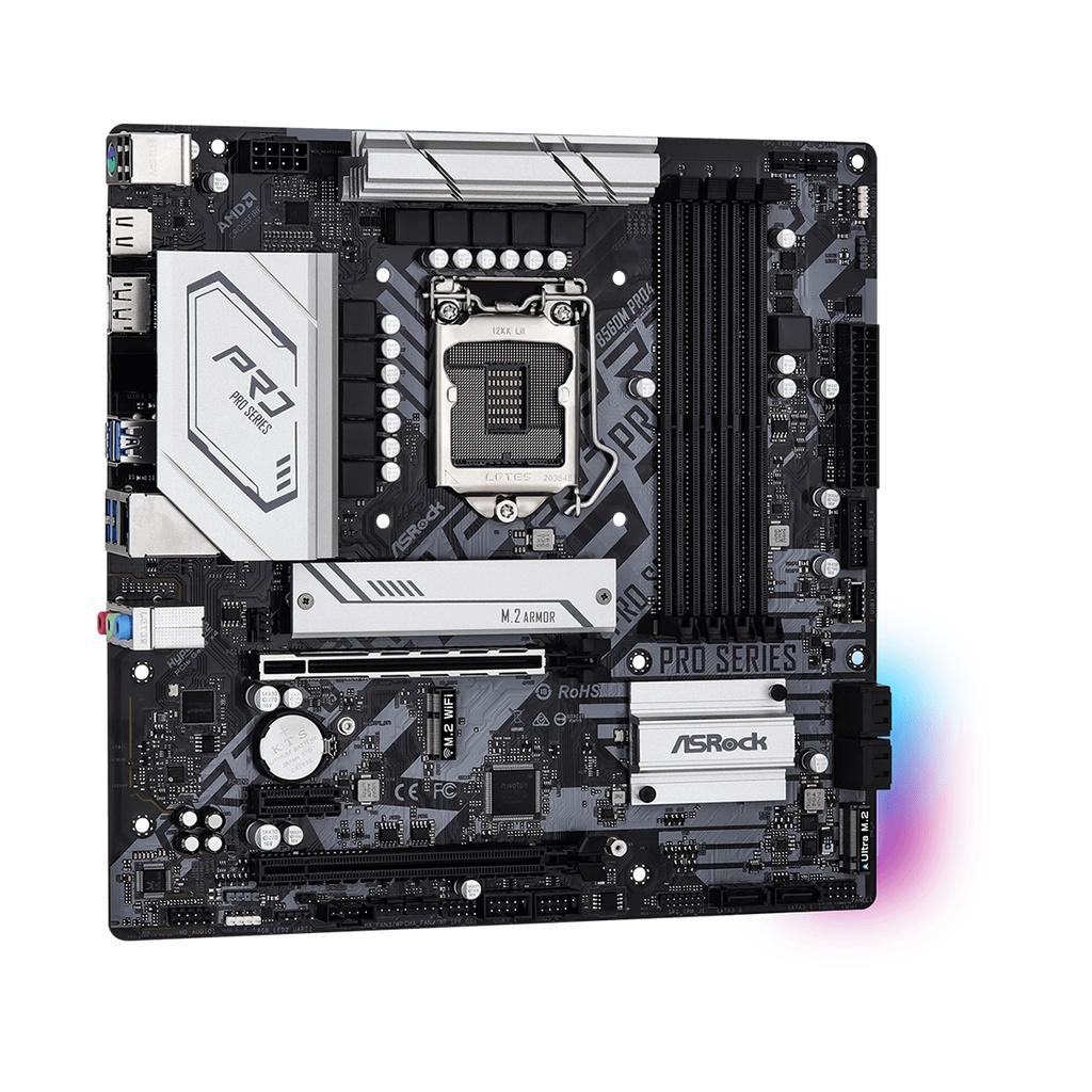 Mainboard ASROCK B560M PRO4 (Intel B560, Socket 1200, m-ATX, 4 khe Ram DDR4) - Hàng chính hãng