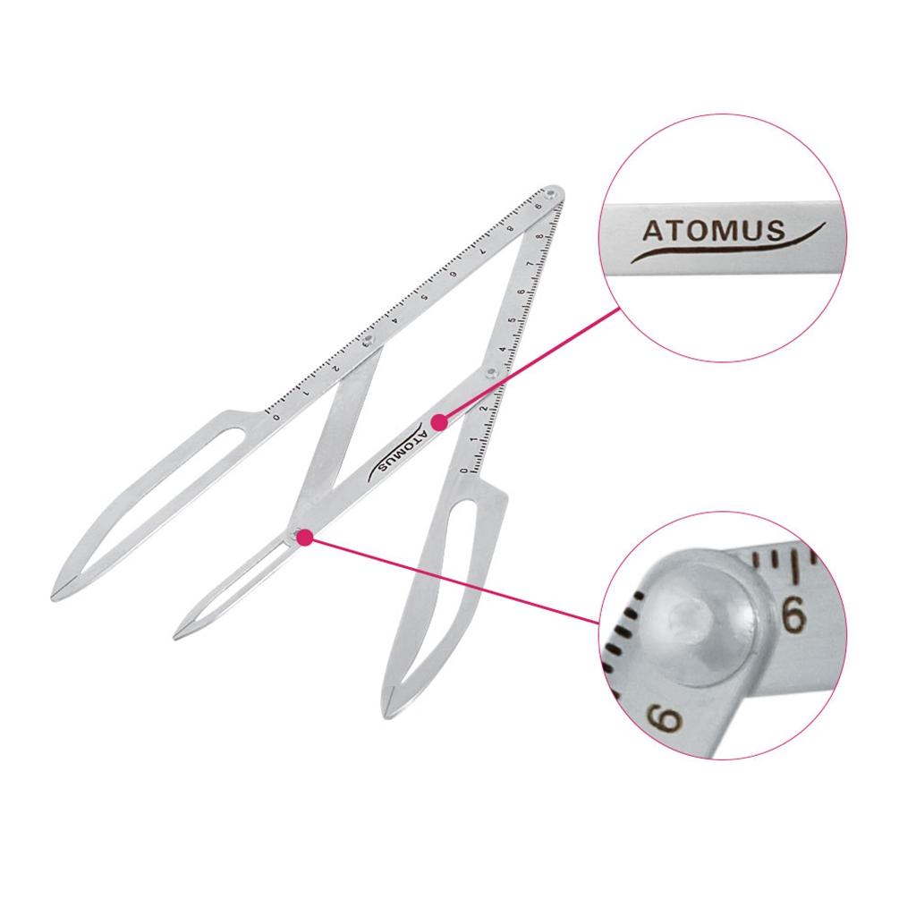 Stainless Caliper Microblading Tool Flexible Removable Ruler Arm Ratio Measure Caliper Ruler