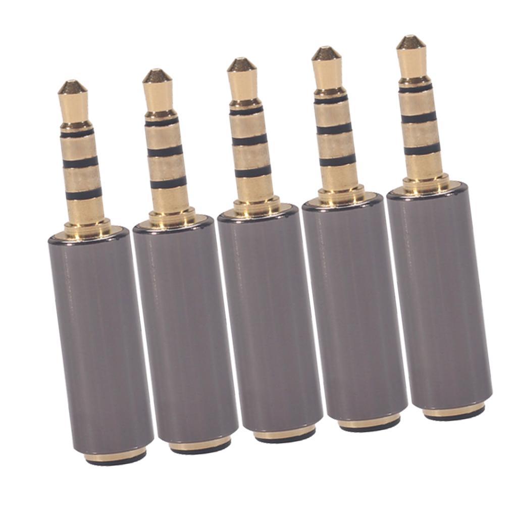 5pcs 3.5mm Microphone Audio Mic Audio Headset Plug Connector Part