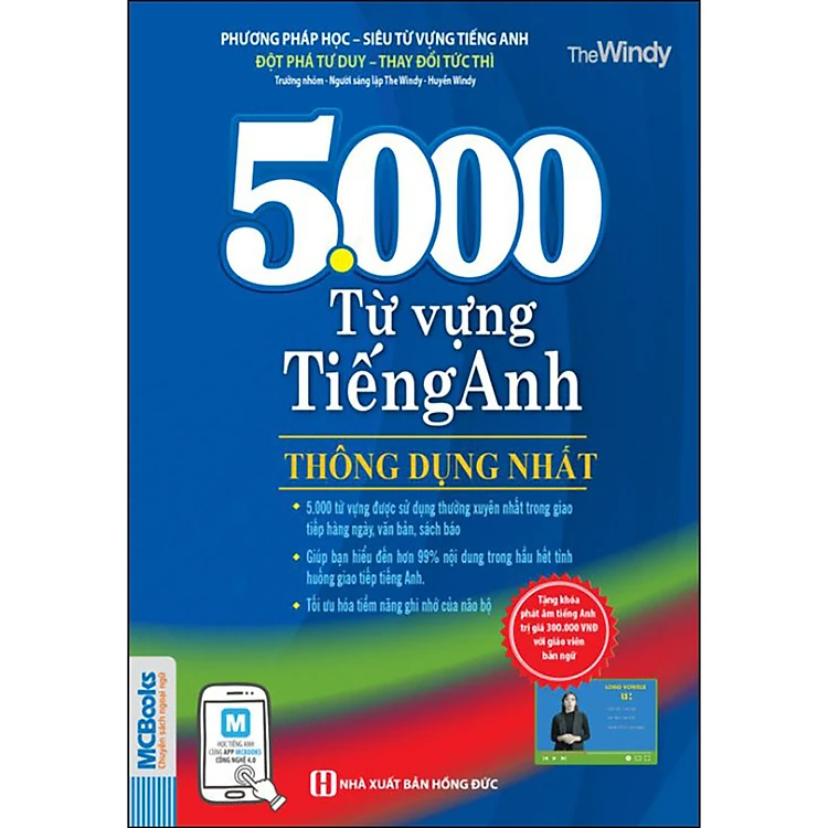 Sách 5000 Từ Vựng Tiếng Anh Thông Dụng Nhất - Tặng kèm bộ Bookmark.