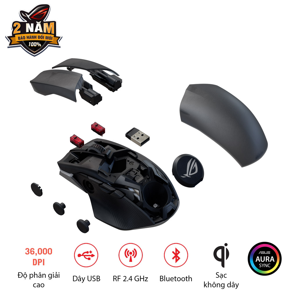 Chuột Gaming Asus ROG Chakram X - Hàng Chính Hãng