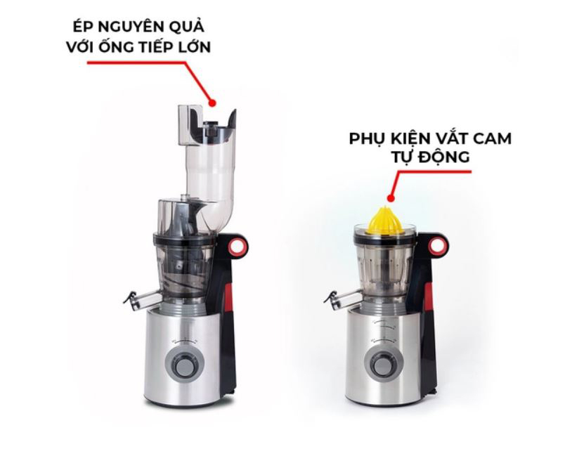 Máy ép 2 trong 1 vừa củ quả tốc độ chậm kèm chức năng vắt cam siêu tiên lợi CH-801D