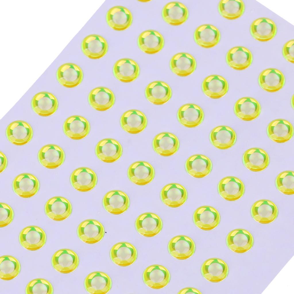 100 Pieces Fishing Lure Eyes Lifelike Realistic Artificial Holographic Fake Eyes Fishing Fly Tying Lures Crafts 5mm DIY