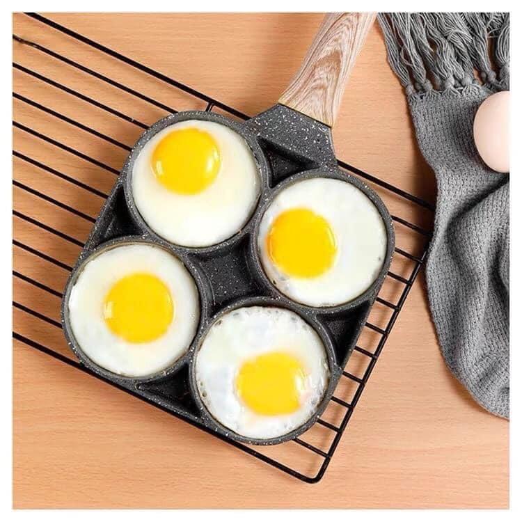 Chảo đá chia ngăn 4 ô chống dính đa năng, tiện dụng