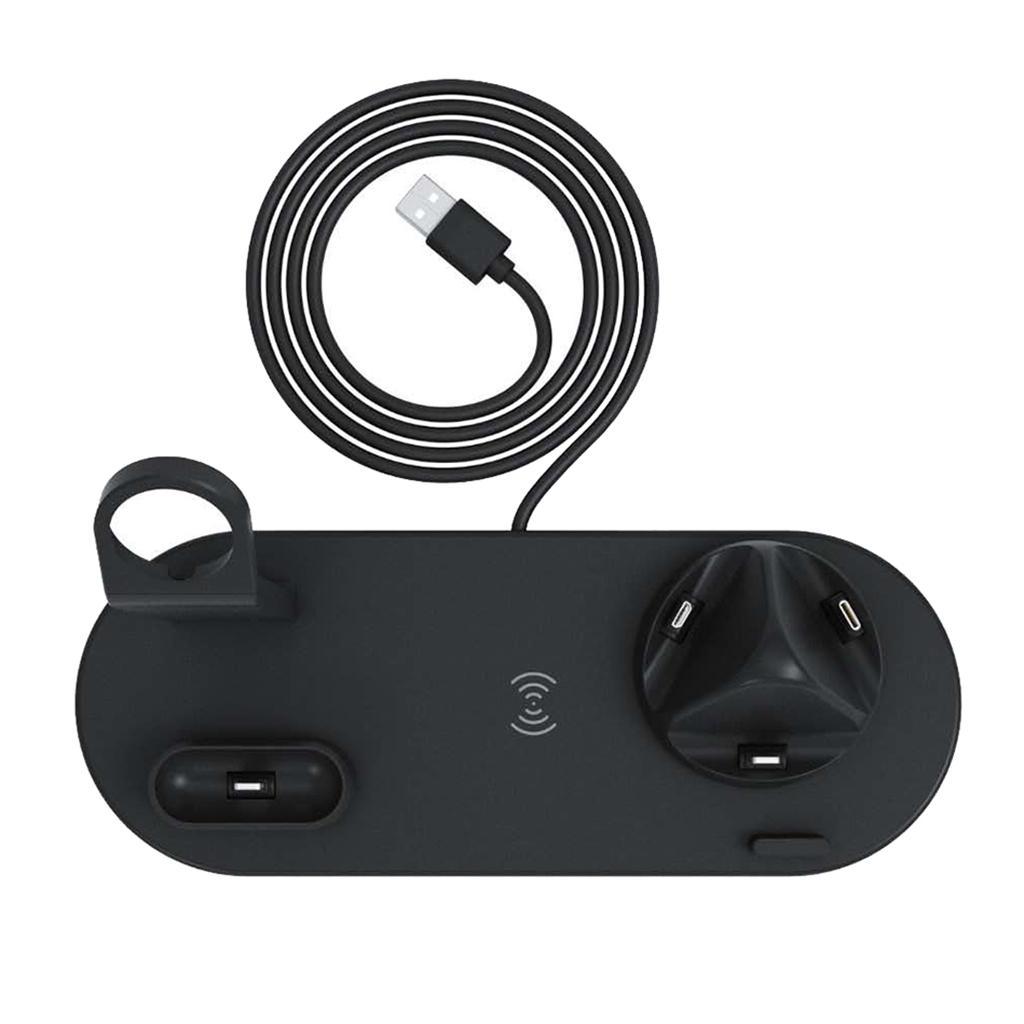 Wireless Mobile Phone Watch Earphone Fast Charging Station Base