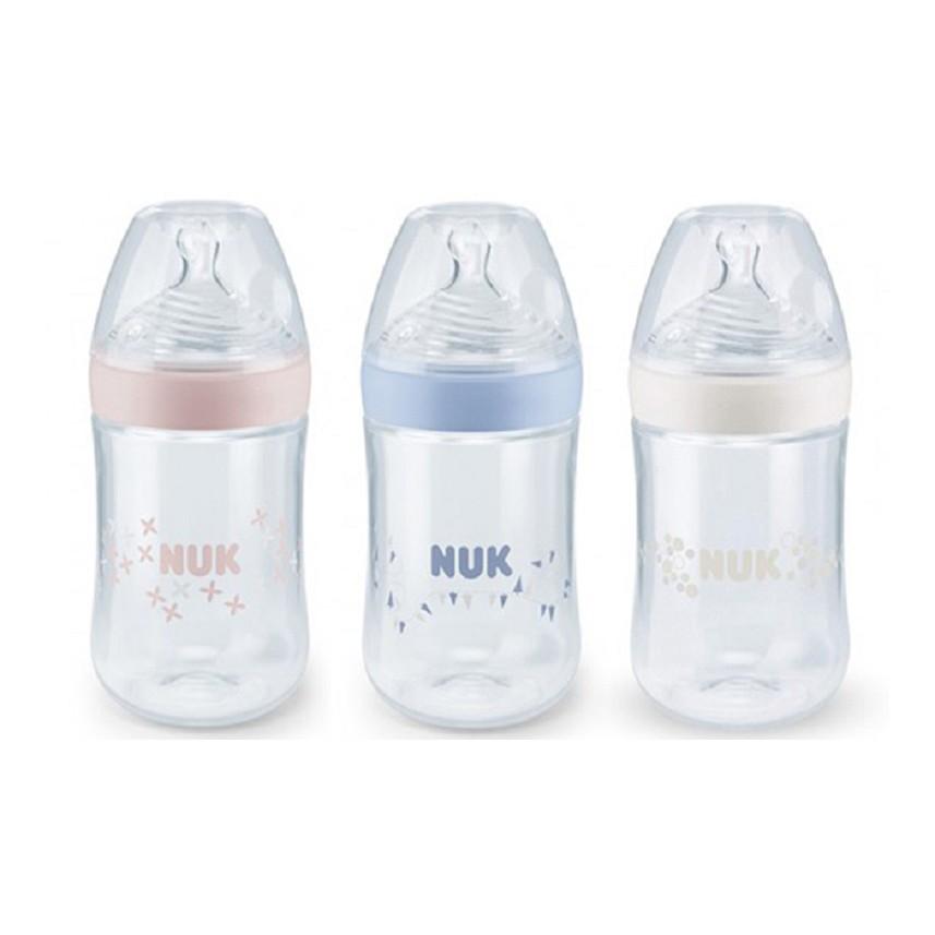 Bình sữa Nuk Nature Sense núm ti silicone S2 - M NU21496 (260ml)