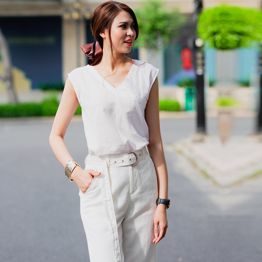 Áo Linen Không Tay Áo Kiểu Nữ Đẹp Thời trang thiết kế Hity TOP145