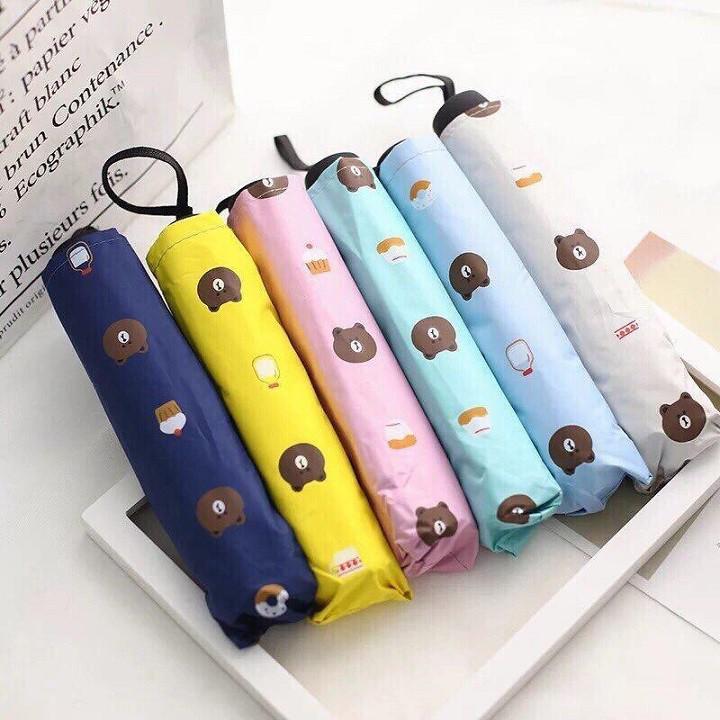 Ô Dù - Ô Gấp Gọn Hình Gấu BROWN Siêu Xinh