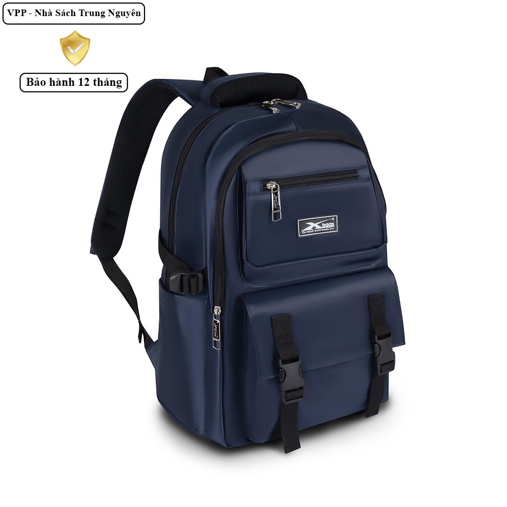Balo trung học chống nước Xbags Dark Blue XB 3202 – Balo đi học, đi làm, du lịch nhiều ngăn tiện lợi!