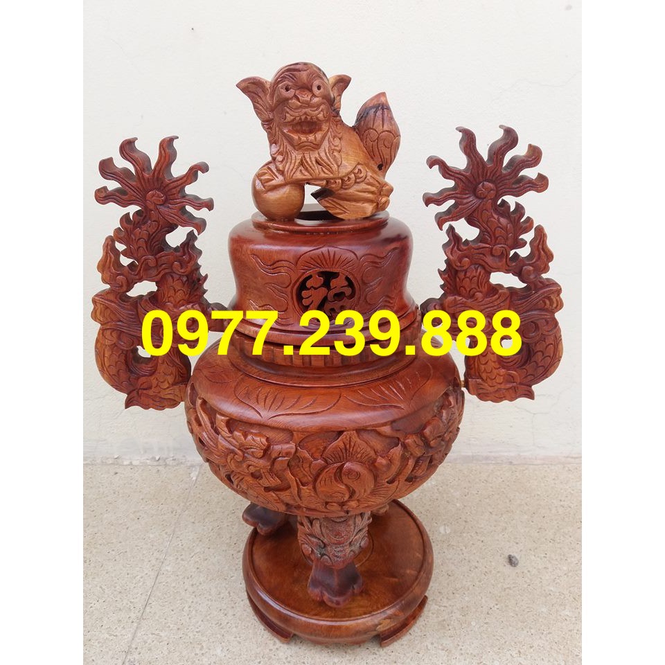 Đỉnh gỗ hương 60cm